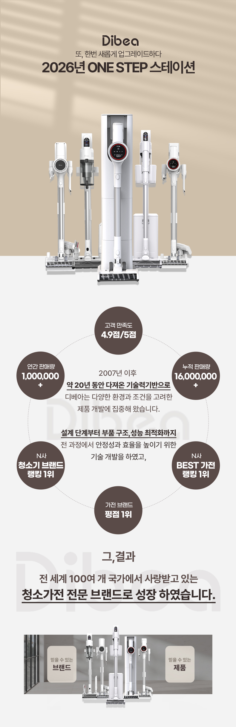 디베아 무선청소기 ONE STEP 클린스테이션 자동 먼지비움 BLDC 차이슨 원룸 청소기 상세 이미지 15